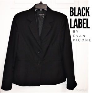 EVAN PICONE BLACK LABEL Black Blazer Size 12